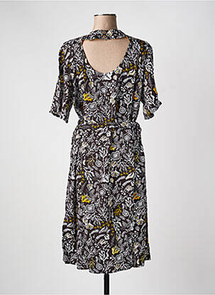 Rochie midi imprimeu floral mâneci scurte negru LOLA ESPELETA femeie