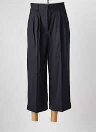 Pantalon 7/8 talie înaltă talie înaltă negru IDANO femme