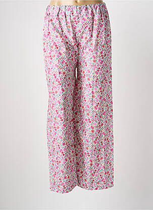 Pantalon drept țesătură poplin mărime normală roz LALALA LOVE YOU femeie