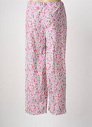 Pantalon drept țesătură poplin mărime normală roz LALALA LOVE YOU femeie