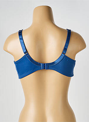Sutien efect material satinat sutien cupe întregi cu decolteu înalt albastru CHANTELLE femeie