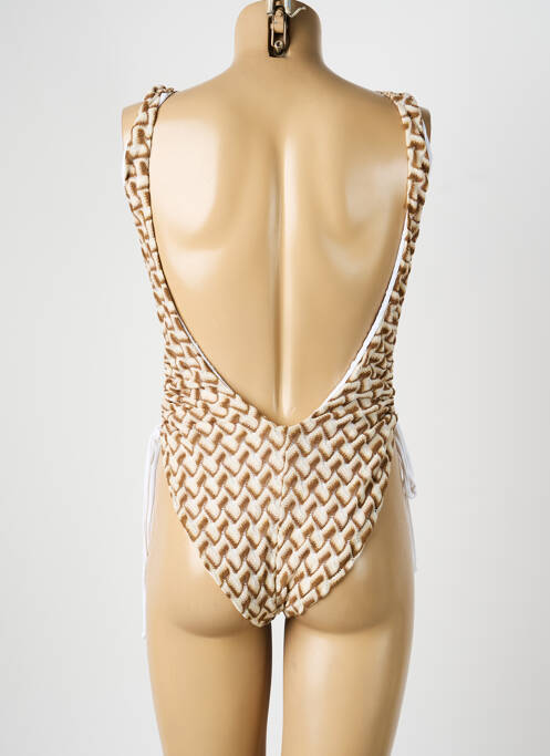 Costum de baie dintr-o singură piesă efect material satinat auriu PHO FIRENZE femme