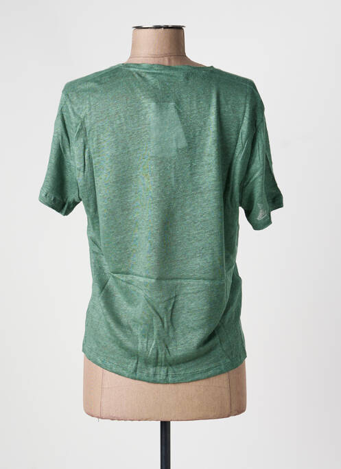 Tricou guler în v mâneci scurte verde MANGO femme
