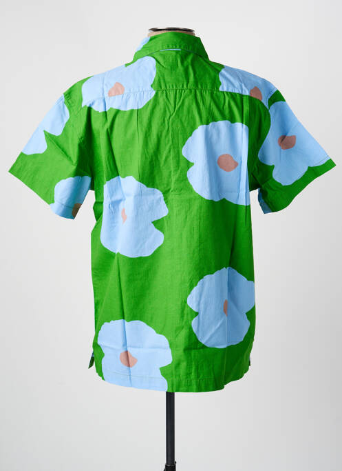 Cămașă cu mâneci scurte guler tip costum verde OBEY homme