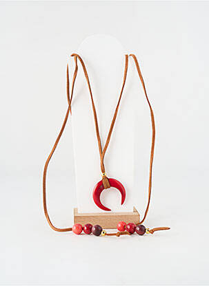 Colier lung ornament charmă / pandantiv roșu NODOVA femeie