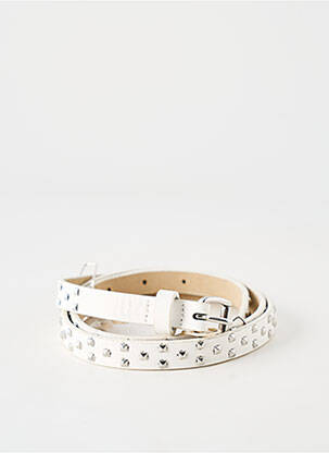 Curea efect material satinat alb PIECES femme