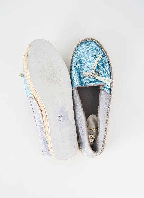 Espadrile țesătură satinată toc plat până la 3 cm albastru LA STRADA femme