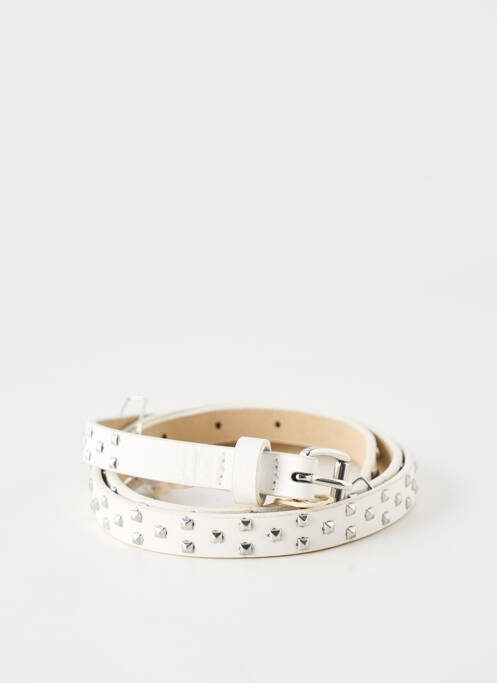 Curea efect material satinat alb PIECES femme