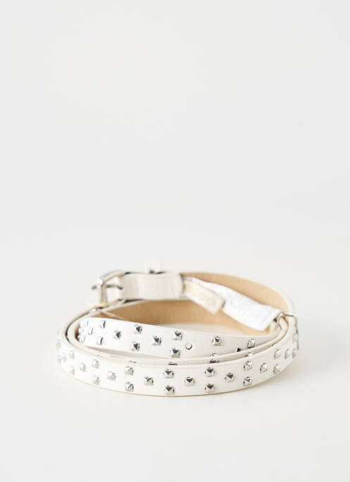 Curea efect material satinat alb PIECES femme