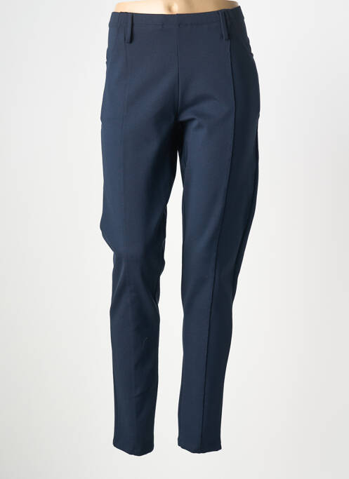 Pantalon slim talie elastică mărime normală albastru ZHENZI femme