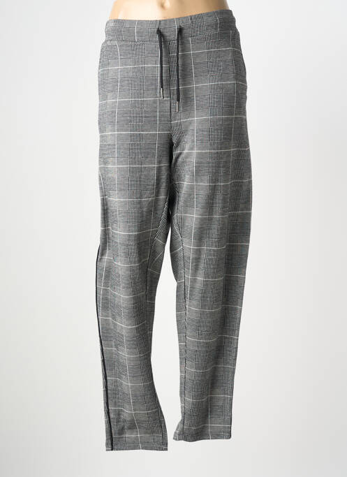 Pantalon slim talie elastică mărime normală gri ZHENZI femme