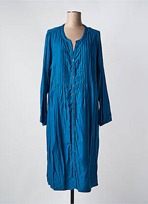 Rochie midi mâneci lungi mâneci lungi albastru ZHENZI femme