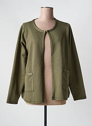 Jachete casual guler rotund verde ZHENZI femeie