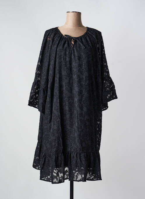 Rochie midi mâneci 3/4 mâneci 3/4 negru ZHENZI femme