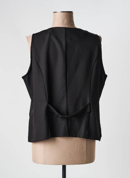 Vestă fără mâneci croială cambrată negru ZHENZI femme