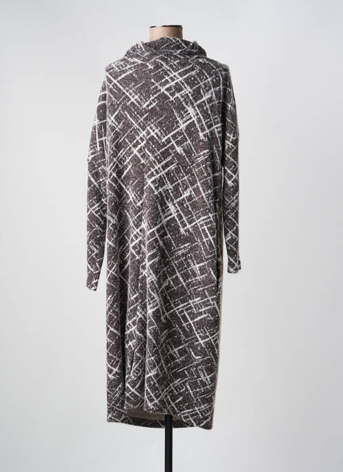 Rochie midi mâneci lungi mâneci lungi maro KOKOMARINA femme