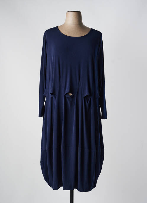 Rochie midi mâneci lungi mâneci lungi albastru KOKOMARINA femme