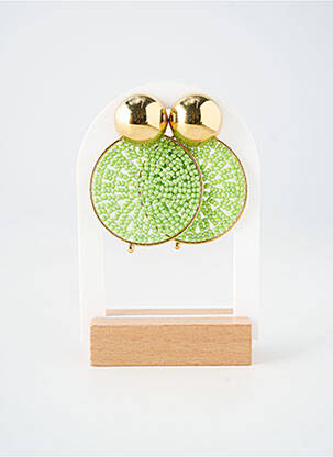 Cercei ornament cu mărgele verde ZAG femeie