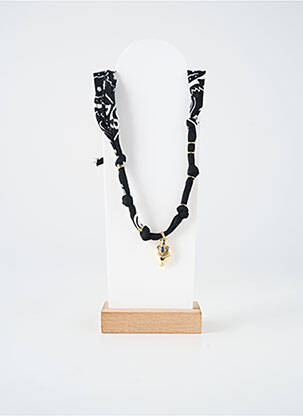 Colier materiale metalice negru BADHNATI femeie
