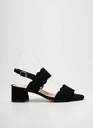 Sandale/pantofi decupați toc pătrat toc de 4 la 6 cm negru BELLA STORIA femme