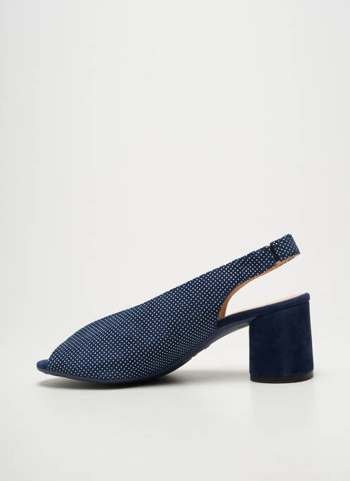 Sandale/pantofi decupați toc pătrat toc de 7 la 9 cm albastru BELLA STORIA femme