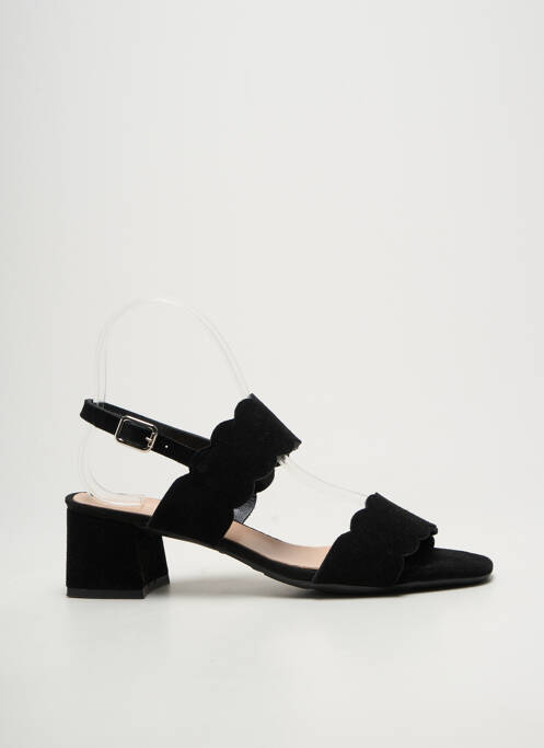 Sandale/pantofi decupați toc pătrat toc de 4 la 6 cm negru BELLA STORIA femme