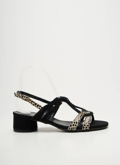 Sandale/pantofi decupați toc pătrat toc de 4 la 6 cm negru BELLA STORIA femme