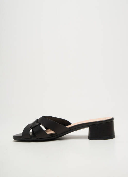 Mulete/saboți vârf deschis toc de 4 la 6 cm negru BELLA STORIA femme