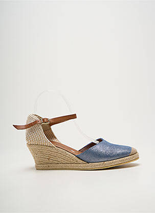 Espadrile țesătură satinată toc de 4 la 6 cm albastru BELLA STORIA femeie