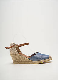 Espadrile țesătură satinată toc de 4 la 6 cm albastru BELLA STORIA femme