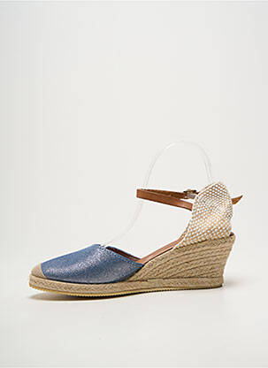 Espadrile țesătură satinată toc de 4 la 6 cm albastru BELLA STORIA femeie