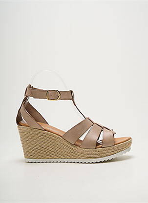 Espadrile închidere cu buclă(e) toc de 7 la 9 cm bej BELLA STORIA femeie