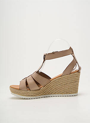 Espadrile închidere cu buclă(e) toc de 7 la 9 cm bej BELLA STORIA femeie