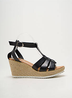 Espadrile închidere cu buclă(e) toc de 7 la 9 cm negru BELLA STORIA femeie