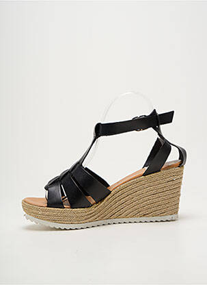 Espadrile închidere cu buclă(e) toc de 7 la 9 cm negru BELLA STORIA femeie