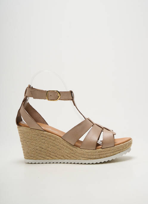 Espadrile închidere cu buclă(e) toc de 7 la 9 cm bej BELLA STORIA femme