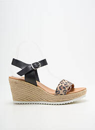 Sandale/pantofi decupați toc platformă toc de 7 la 9 cm negru BELLA STORIA femme