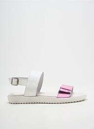Sandale/pantofi decupați țesătură satinată toc plat până la 3 cm roz BELLA STORIA femme