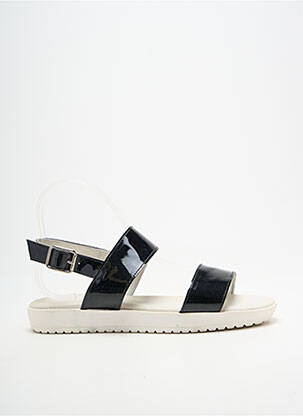 Sandale/pantofi decupați material neted toc plat până la 3 cm negru BELLA STORIA femeie