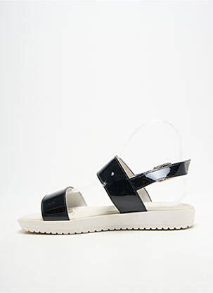 Sandale/pantofi decupați material neted toc plat până la 3 cm negru BELLA STORIA femeie
