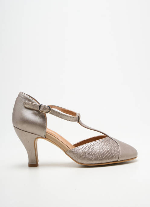 Pantofi cu toc închidere cu buclă(e) toc de 7 la 9 cm gri BELLA STORIA femme