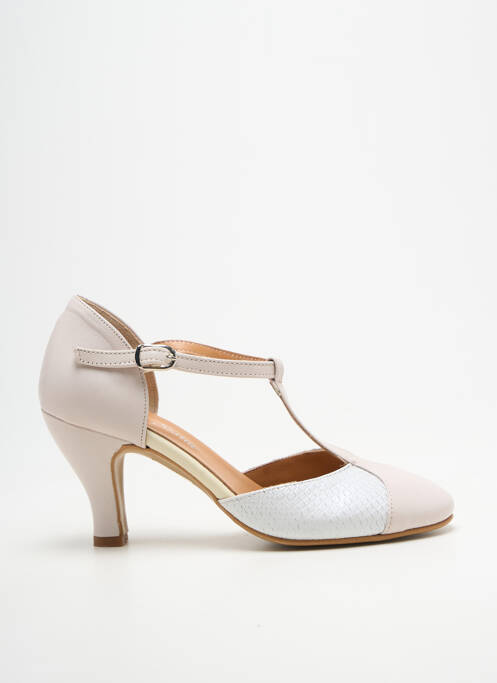 Pantofi cu toc închidere cu buclă(e) toc de 7 la 9 cm alb BELLA STORIA femme