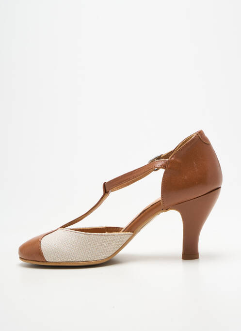 Pantofi cu toc închidere cu buclă(e) toc de 7 la 9 cm maro BELLA STORIA femme