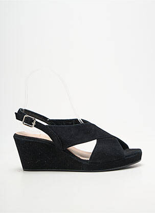 Sandale/pantofi decupați toc platformă toc de 4 la 6 cm negru BELLA STORIA femme