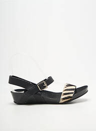 Sandale/pantofi decupați închidere cu buclă(e) toc plat până la 3 cm negru BELLA STORIA femme