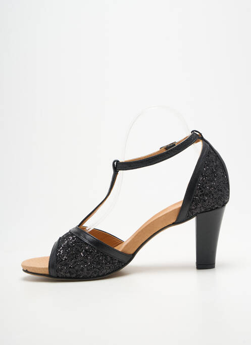 Sandale/pantofi decupați închidere cu buclă(e) toc de 7 la 9 cm negru BELLA STORIA femme