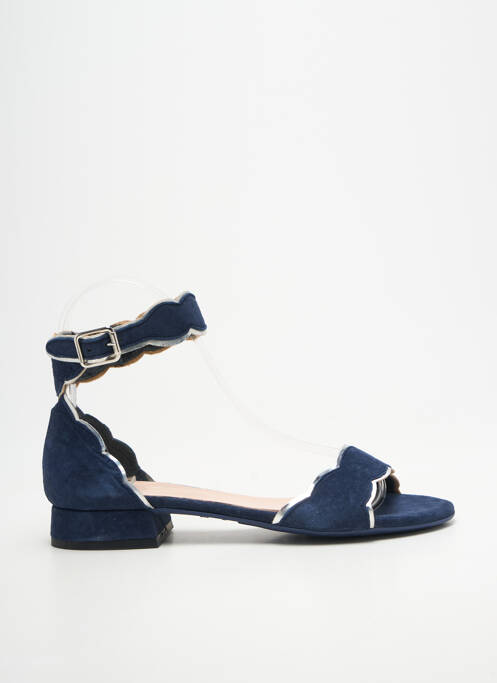 Sandale/pantofi decupați chiquet toc plat până la 3 cm albastru BELLA STORIA femme
