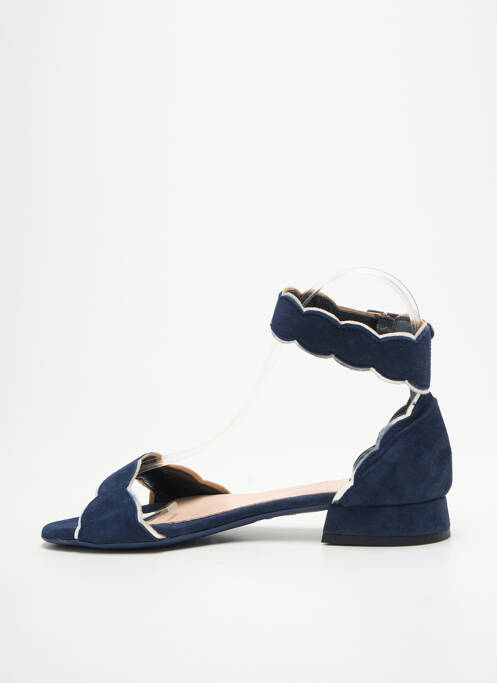 Sandale/pantofi decupați chiquet toc plat până la 3 cm albastru BELLA STORIA femme