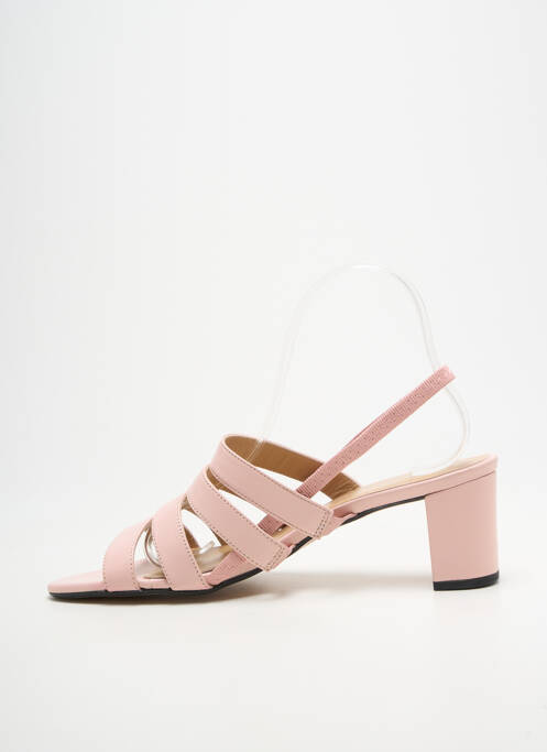 Sandale/pantofi decupați toc pătrat toc de 4 la 6 cm roz ANDREA DAPHANE femme