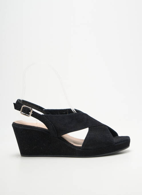Sandale/pantofi decupați toc platformă toc de 4 la 6 cm negru BELLA STORIA femme